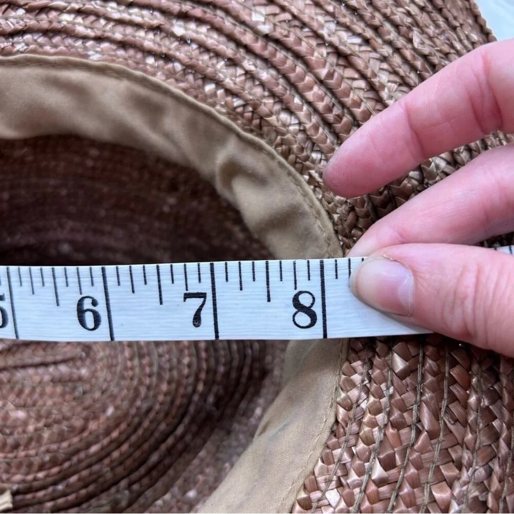 ALE by Alessandra Sun Hat Solange Bronze UPF 50+ Milan Straw Adjustable Packable - Picture 7 of 7